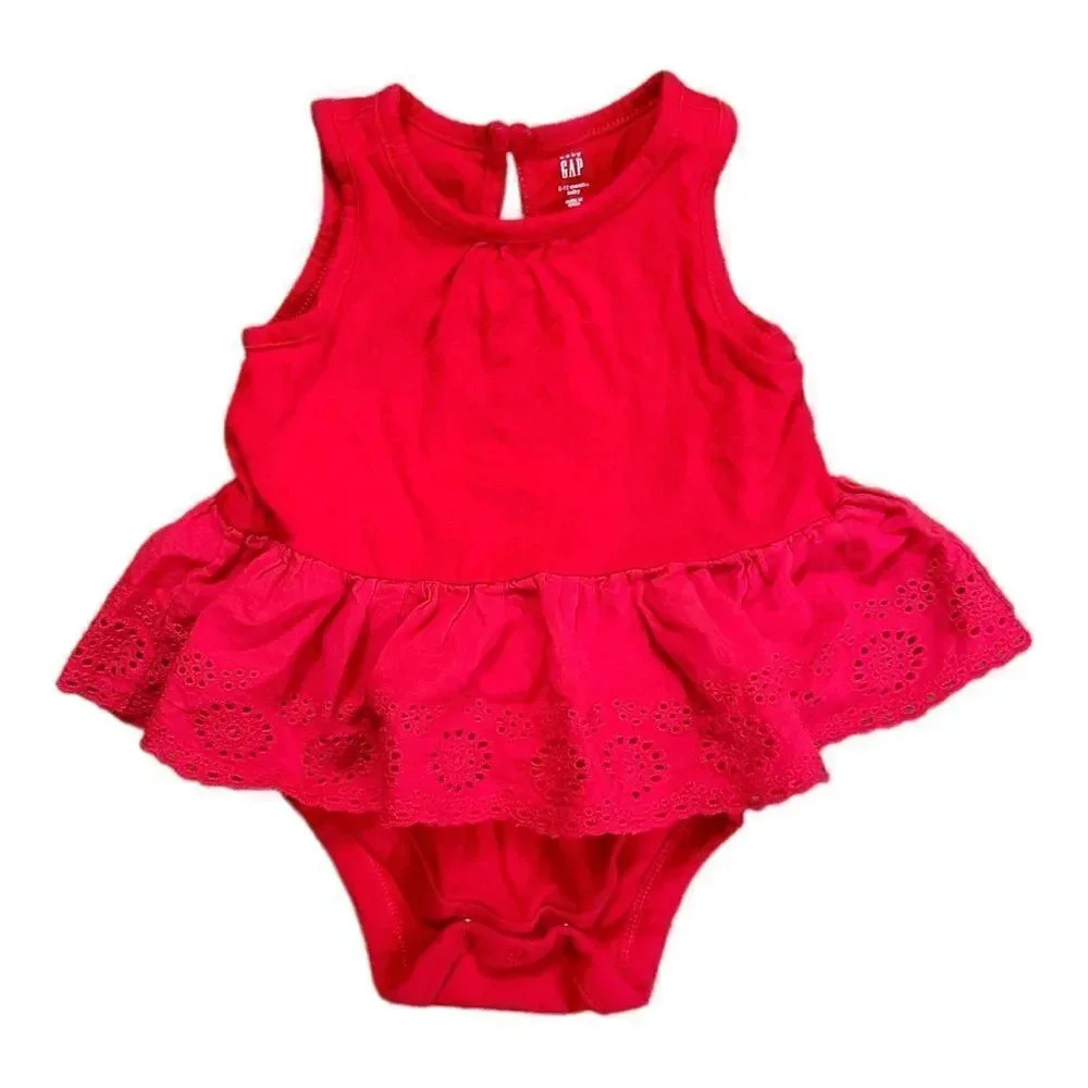 baby GAP | Red Skirted Tank Bodysuit (6-12 mos) ❤️